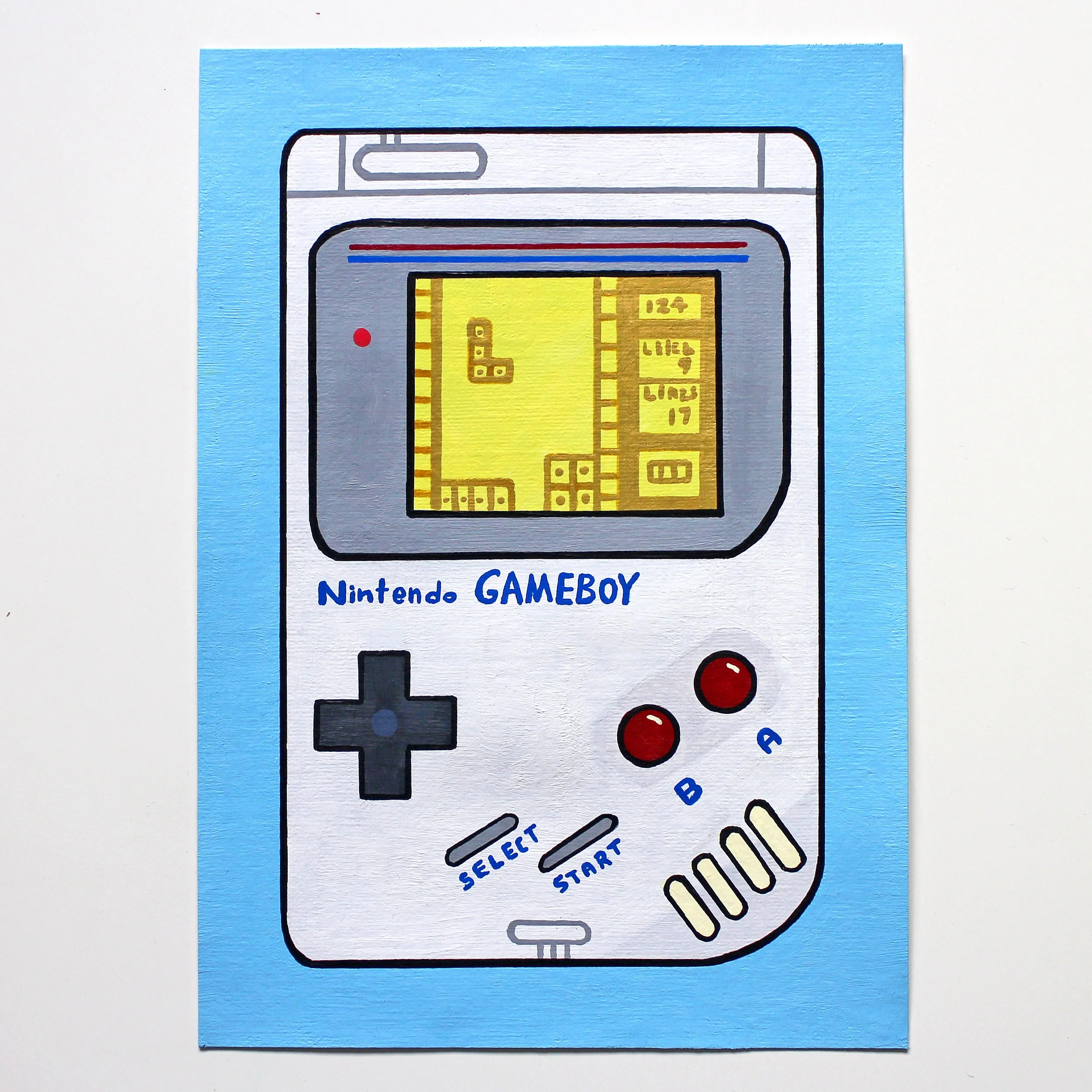 Nintendo Game Boy Pop Art Style Painting — Ian Viggars